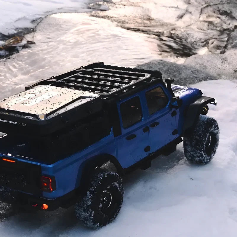 Rlaarlo 1/7 Scale 4WD Brushed RC Crawler JK07Pro - Blue
