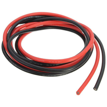 Silicone Wire Red & Black 12AWG (each 2ft/610mm) - HeliDirect