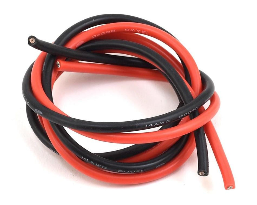 Silicone Wire Red & Black 14AWG (each 2ft/610mm) - HeliDirect