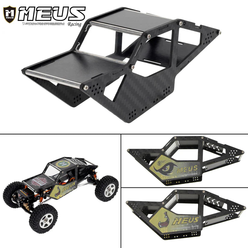 Meus Racing 1/24 Carbon Fiber Cage Body Shell For Axial SCX24 C10 JLU Ford Bronco - HeliDirect