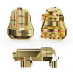 Rlaarlo Brass Front Rear Axel Diff Covers for 1/7 Crawler
