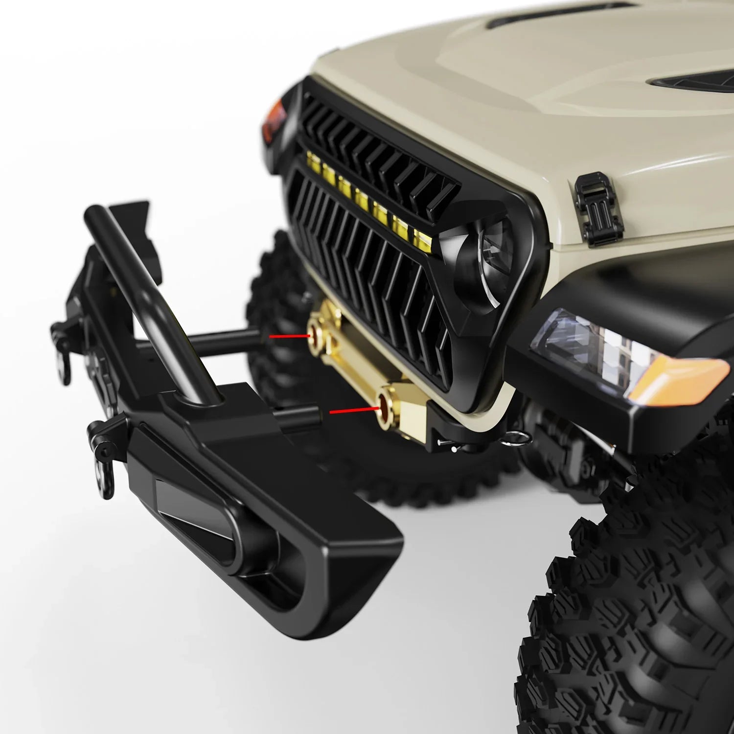 Rlaarlo Brass Front Bumper Mount for 1/7 RC Crawler