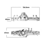 Rlaarlo Metal Front Portal Housing Axle For 1/7 RC Crawler