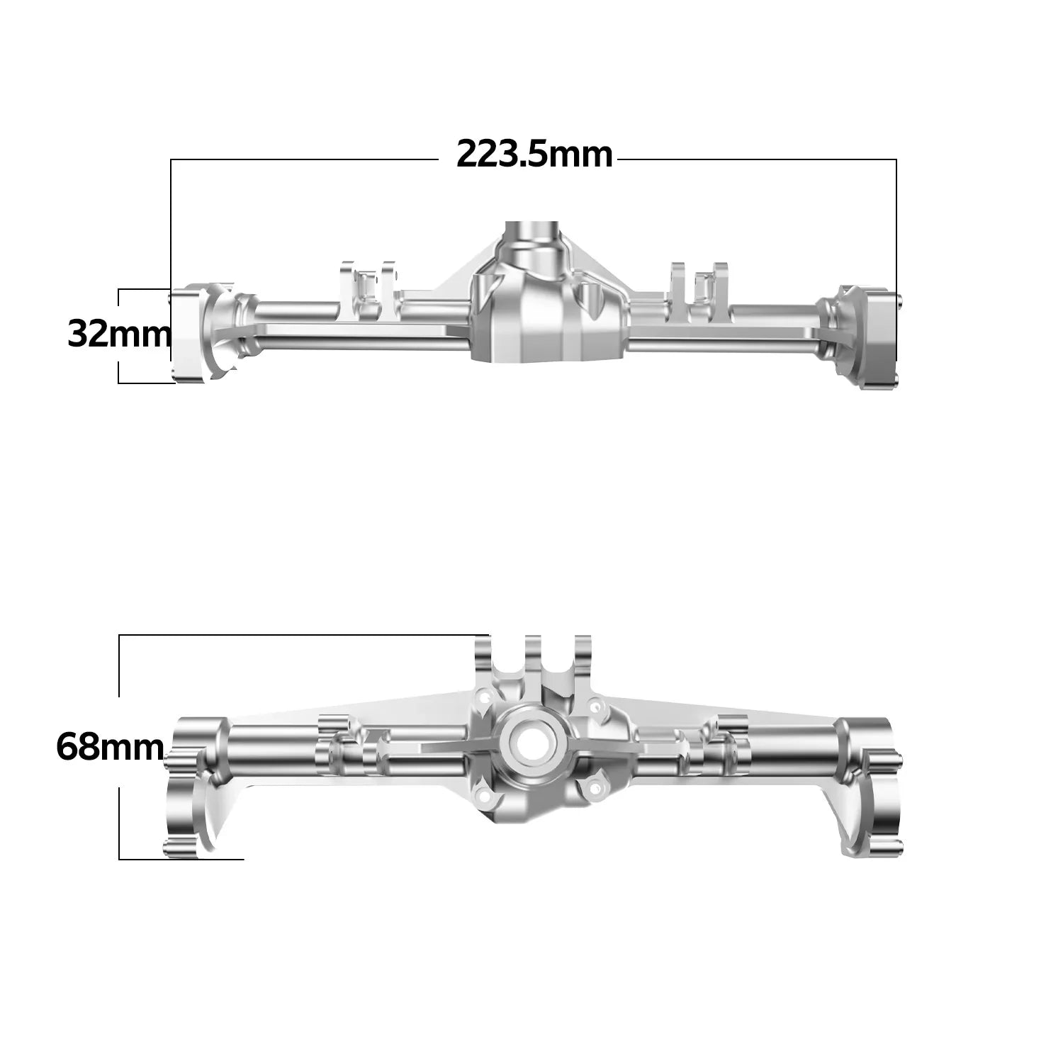 Rlaarlo Metal Rear Portal Housing Axle For 1/7 RC Crawler