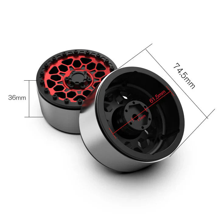 Rlaarlo Aluminum Wheel Hub(4pcs) for 1/7 RC Crawler