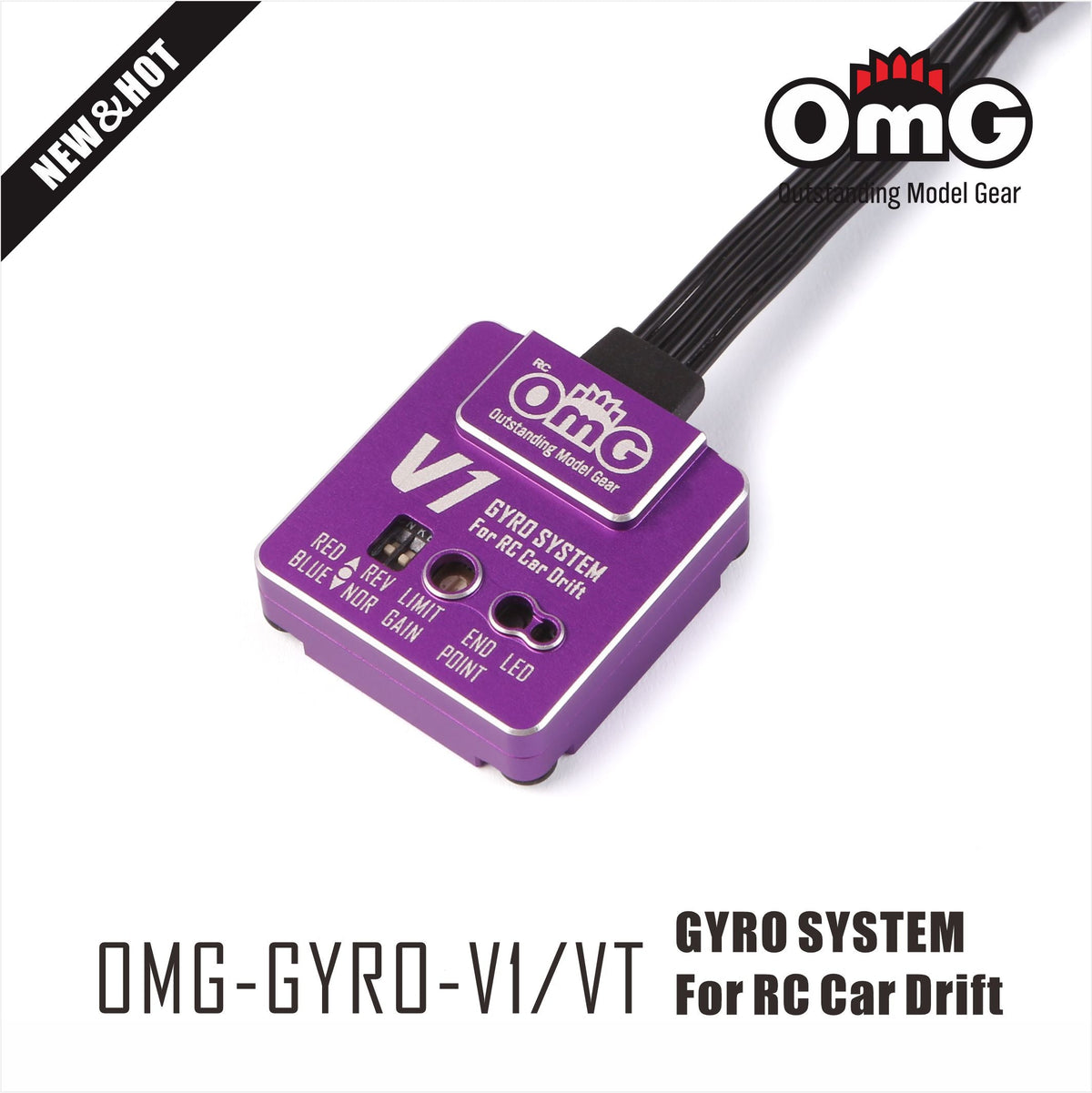 OMG-GYRO-V1 Dual System Gyro for RC Car - Violet