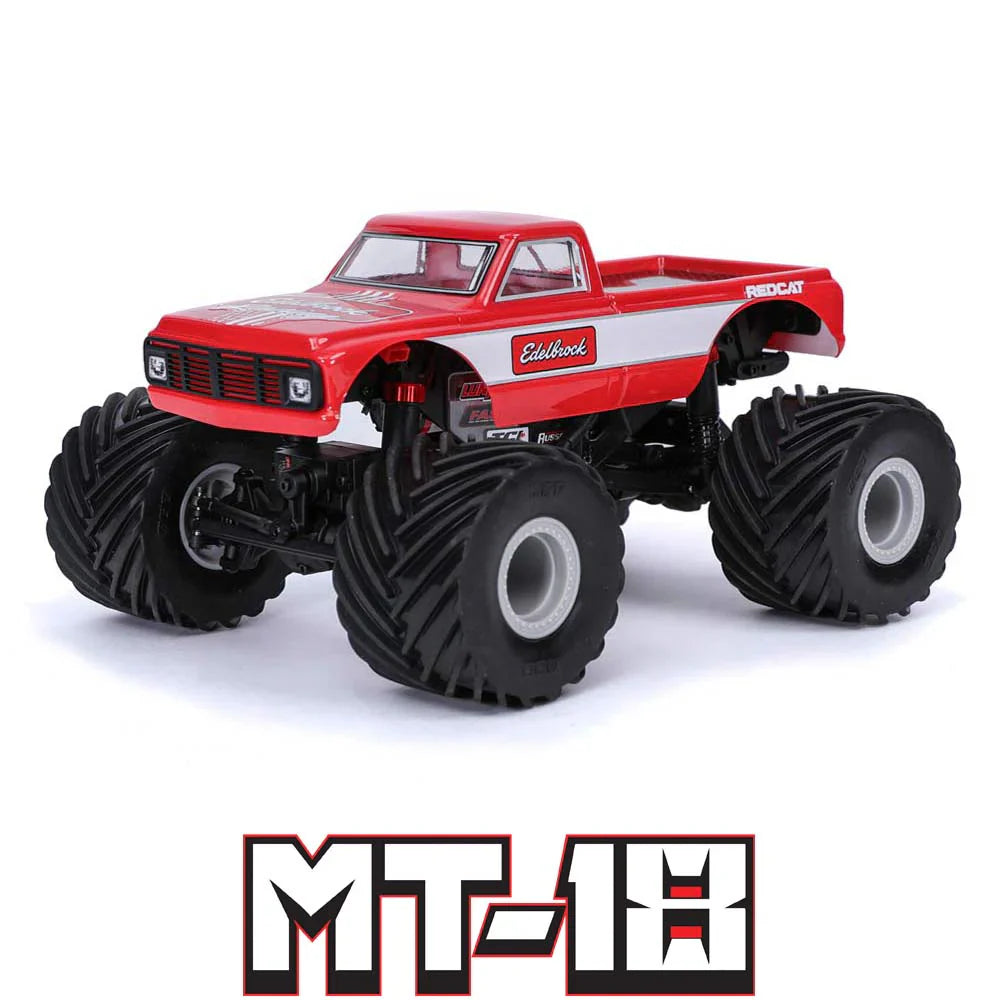 Redcat MT-18 - 1/18 Scale Brushed Monster Truck - RED