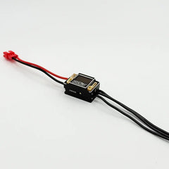 FURITEK MICROBOOST 2S LiPo 25A/50A Brushless ESC for 1/24 & 1/28 Drift/Race Cars - Sensored/Sensorless, Black Color with LCD Display, Solderable and Wire Replaceable