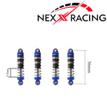 Nexx Racing Oil Shock (4 pcs) for 1/24 SCX24 - BLUE - HeliDirect