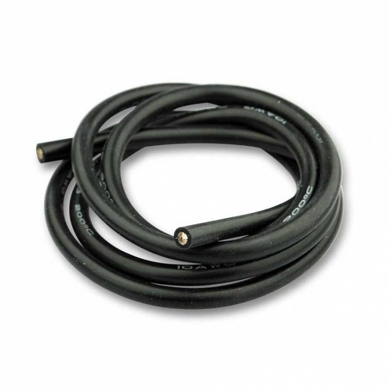 8awg Silicone Wire BLACK - 2 Feet - HeliDirect