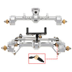 MEUS RACING 1/24 Scale Aluminum Alloy Axles Front and Rear Portal Axle Housing Assembly w/New C Knuckle for Axial SCX24 90081 C10 Jeep Upgrade Parts - SILVER