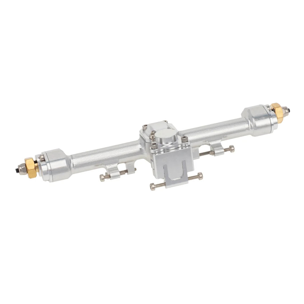 MEUS RACING 1/24 Scale Aluminum Alloy Axles Front and Rear Portal Axle Housing Assembly w/New C Knuckle for Axial SCX24 90081 C10 Jeep Upgrade Parts - SILVER