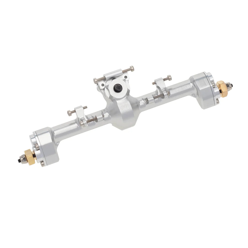 MEUS RACING 1/24 Scale Aluminum Alloy Axles Front and Rear Portal Axle Housing Assembly w/New C Knuckle for Axial SCX24 90081 C10 Jeep Upgrade Parts - SILVER