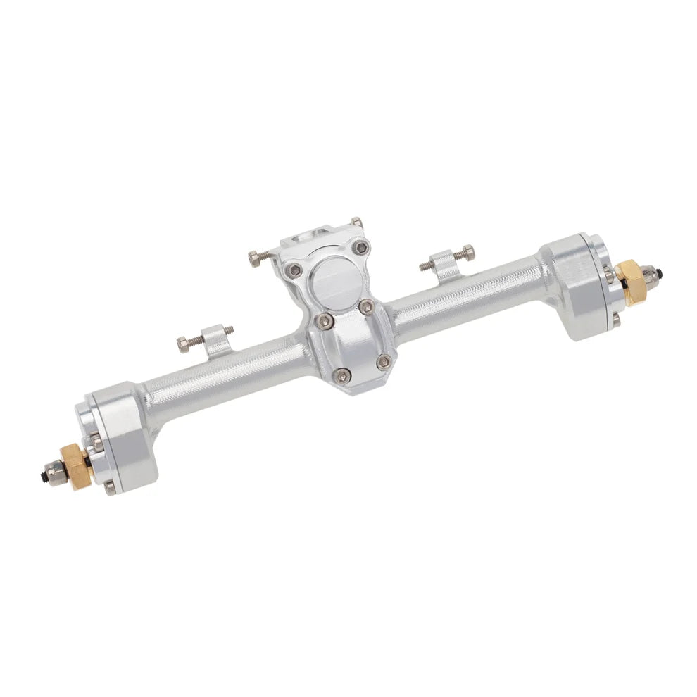MEUS RACING 1/24 Scale Aluminum Alloy Axles Front and Rear Portal Axle Housing Assembly w/New C Knuckle for Axial SCX24 90081 C10 Jeep Upgrade Parts - SILVER