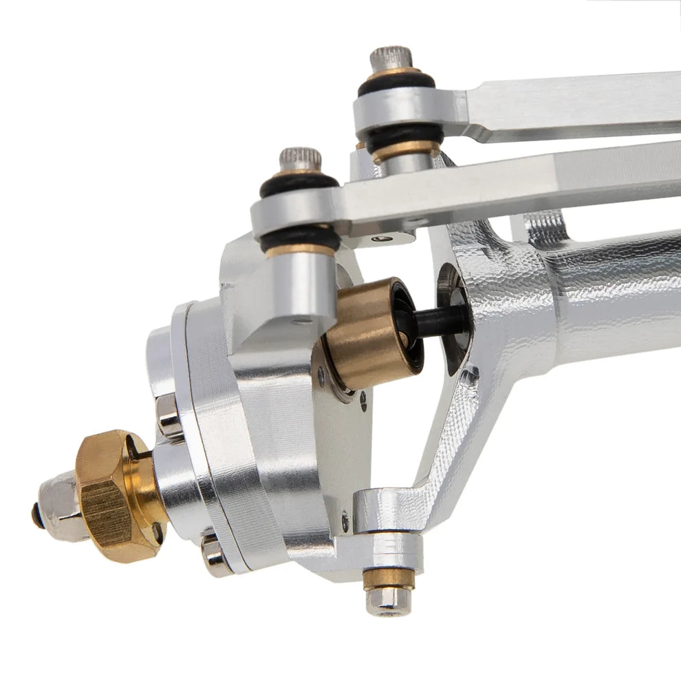 MEUS RACING 1/24 Scale Aluminum Alloy Axles Front and Rear Portal Axle Housing Assembly w/New C Knuckle for Axial SCX24 90081 C10 Jeep Upgrade Parts - SILVER