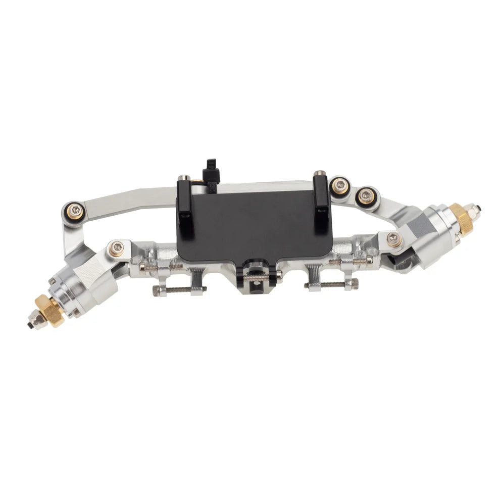 MEUS RACING 1/24 Scale Aluminum Alloy Axles Front and Rear Portal Axle Housing Assembly w/New C Knuckle for Axial SCX24 90081 C10 Jeep Upgrade Parts - SILVER