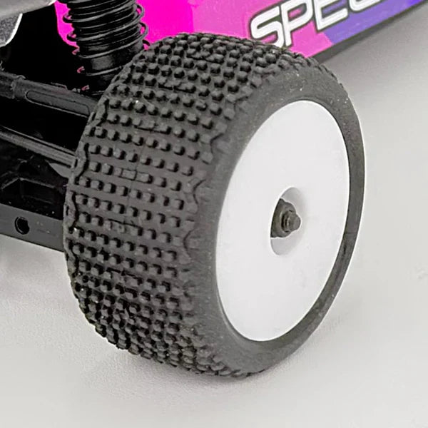 HobbyPlus V-Blox Tire Set, White, Mounted Speck B