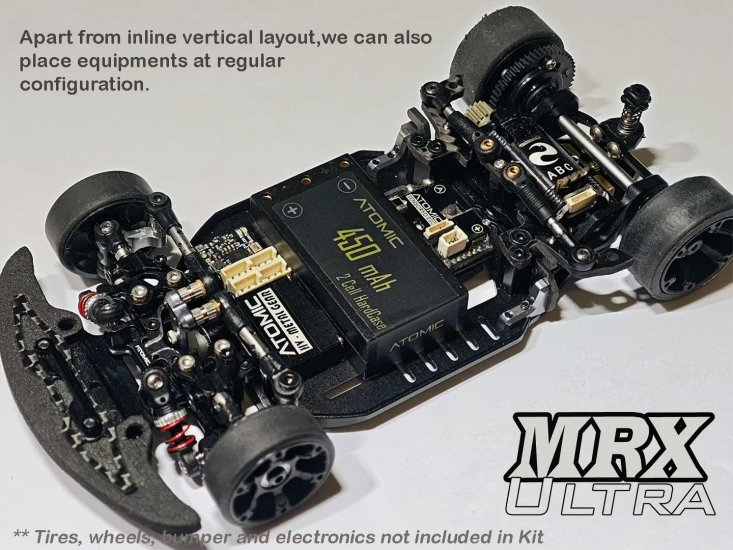 Atomic MRX Ultra Linkless 2WD Competition 1/28 Racing Chassis Kit