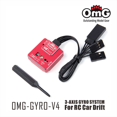 OMG V4 3-AXIS Gyro for Drift car and Touring Drift F1 - Red
