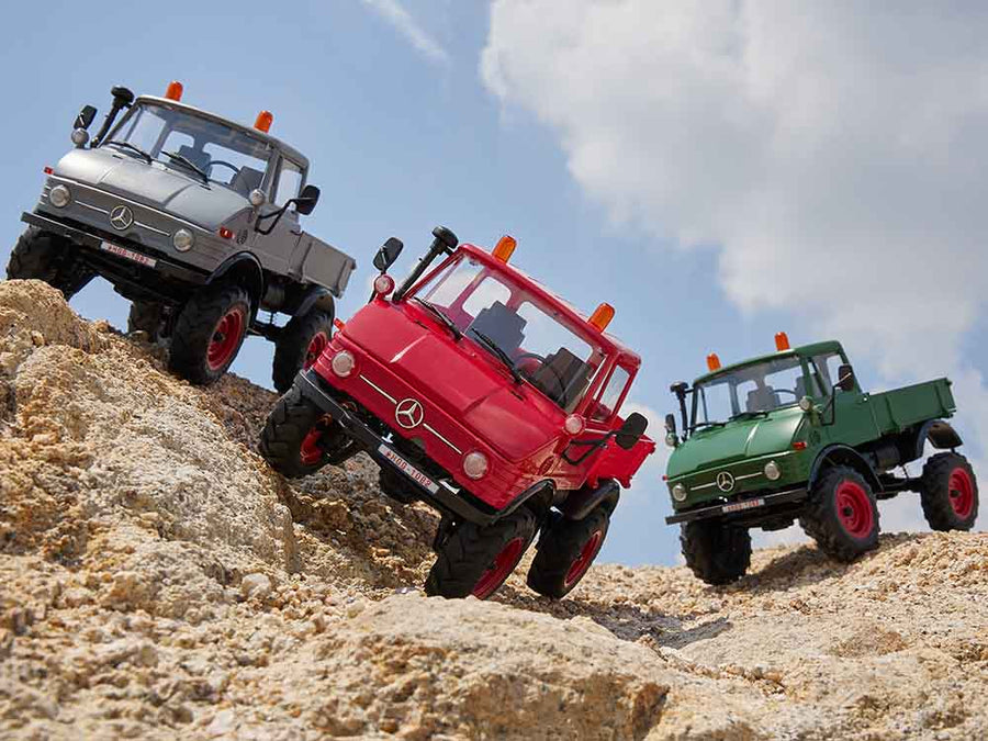 FMS 1:24 FCX24 Mercedes-Benz Unimog 421 RTR - GREEN - HeliDirect
