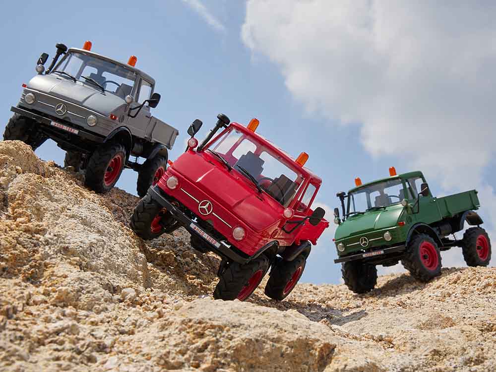 FMS 1:24 FCX24 Mercedes-Benz Unimog 421 RTR - RED - HeliDirect