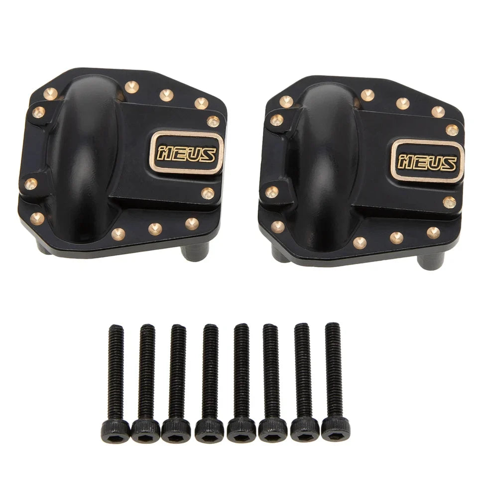 MEUS Racing Black Coated Brass Front Rear Axle Diff Cover for Axial SCX10 PRO SCX10 III