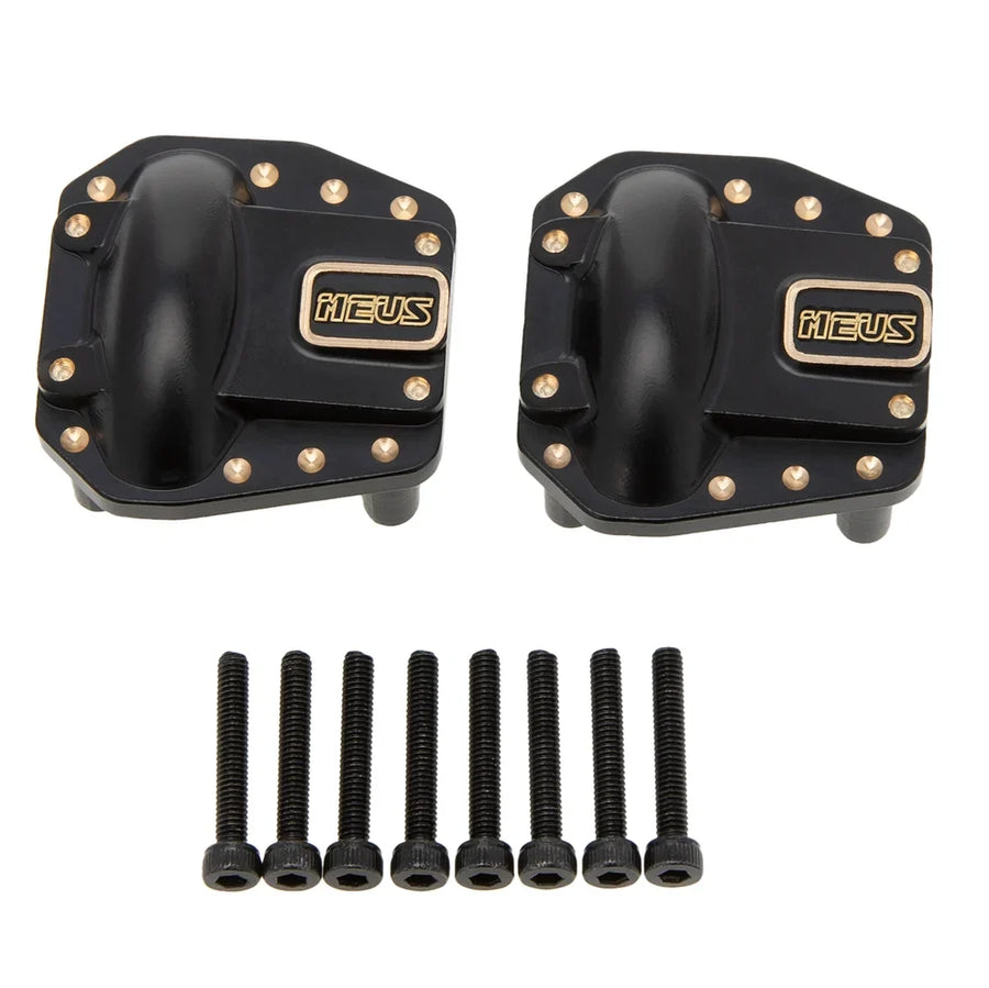 MEUS Racing Black Coated Brass Front Rear Axle Diff Cover for Axial SCX10 PRO SCX10 III