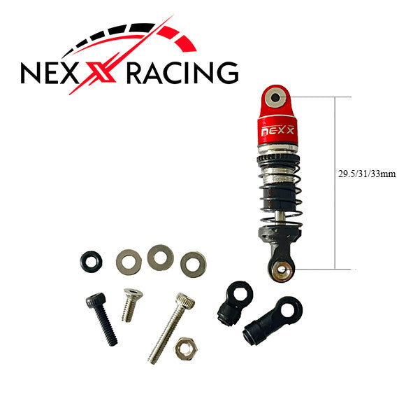 Rc Dualshock Nexx Racing Dual Spring Center Oil Shock Set - RED – Direct RC