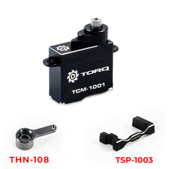 TORQ TCM-1001 servo with CNC servo horn and servo mount for LOSI Micro-B