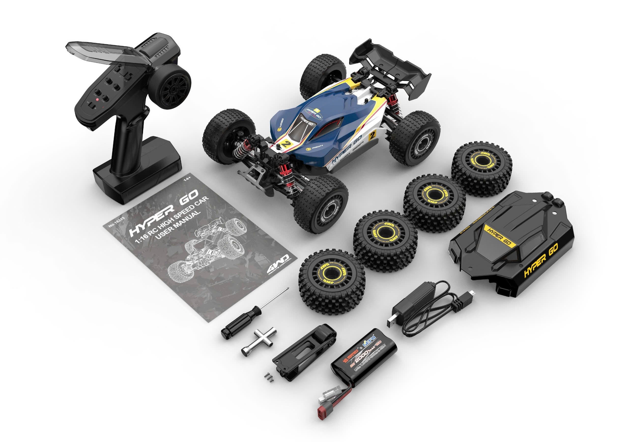 MJX Hyper Go 16213 Brushless 1/16 RC Car 4WD High Speed Off-Road RC Truck