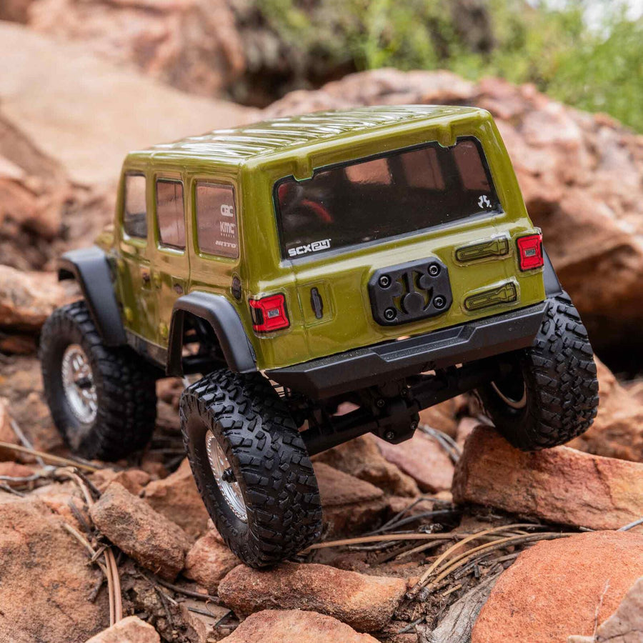Axial 1/24 SCX24 Jeep Wrangler JLU 4X4 Rock Crawler Brushed RTR - Gray - HeliDirect