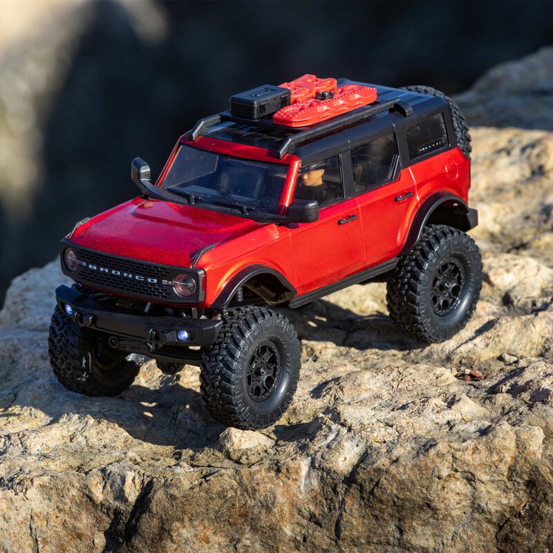 Axial Racing Scx24 2021 Bronco 4WD Truck Brushed RTR, Red - HeliDirect