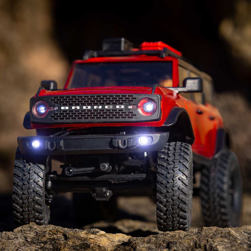 Axial Racing Scx24 2021 Bronco 4WD Truck Brushed RTR, Red - HeliDirect