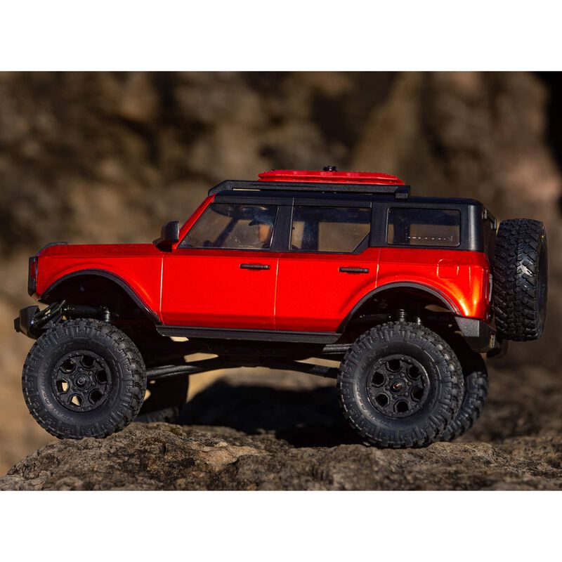 Axial Racing Scx24 2021 Bronco 4WD Truck Brushed RTR, Red - HeliDirect