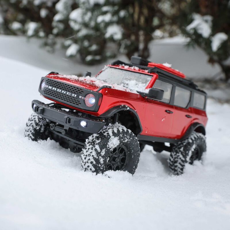 Axial Racing Scx24 2021 Bronco 4WD Truck Brushed RTR, Red - HeliDirect