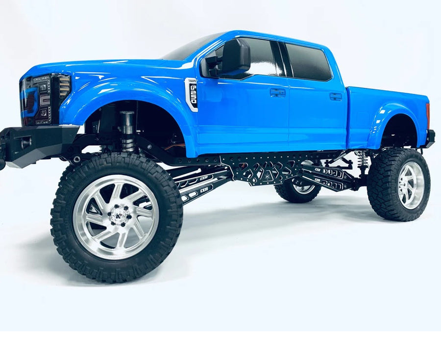 CKD0380 KAOS aluminum Suspension Linkage Set ( for F250 Lifted chassis, black anodized, cnc aluminum, 8pcs.) - HeliDirect