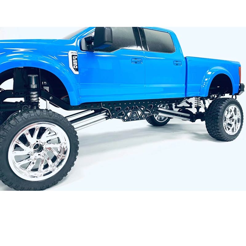 CKD0480 KAOS CNC Aluminum Chassis Plate (for F250 or F450 lifted chassis, black anodized, 2pcs) - HeliDirect