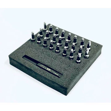 CKD0619 KAOS Bullet Wheel Lug (SILVER chrome, M2.0 studs, w/tool, 24pcs For KG1 Wheels) - HeliDirect