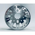 CKD0651 KG1 KD004 CNC Aluminum FRONT Dually Wheel (SILVER anodize, 2pcs, w/cap and decal, screws) - HeliDirect