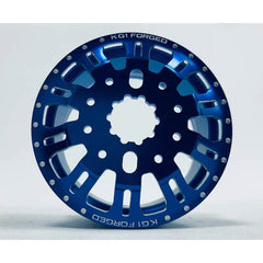 CKD0655 KG1 KD004 CNC Aluminum FRONT Wheel (BLUE anodize, 2pcs, w/cap and decal, screws) - HeliDirect