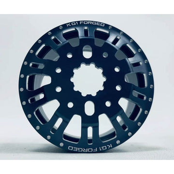 CKD0658 KG1 KD004 CNC Aluminum REAR Dually Wheel (GUNMETAL anodize, 2pcs, w/cap and decal, screws) - HeliDirect