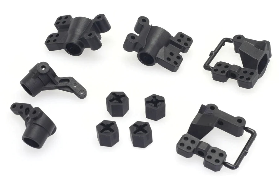 CM0202 Hub Carriers & Spindle Set ( F/R, wheel hex, servo horn, 23T, 24T, 25T Gear M-Sport Puma Rally 1 - HeliDirect