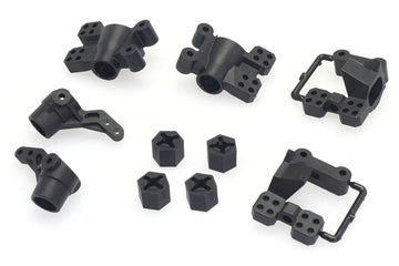 CM0202 Hub Carriers & Spindle Set ( F/R, wheel hex, servo horn, 23T, 24T, 25T Gear M-Sport Puma Rally 1 - HeliDirect