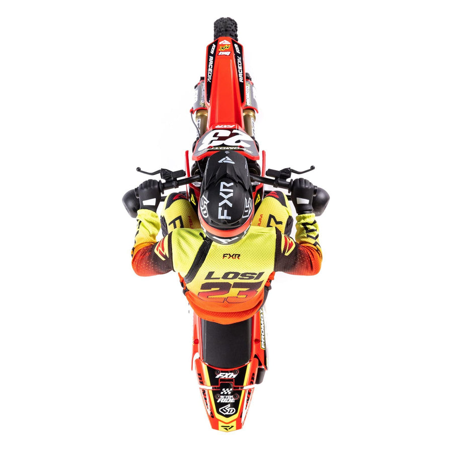 Losi 1/4 Promoto-MX Motorcycle RTR, FXR - RED - HeliDirect