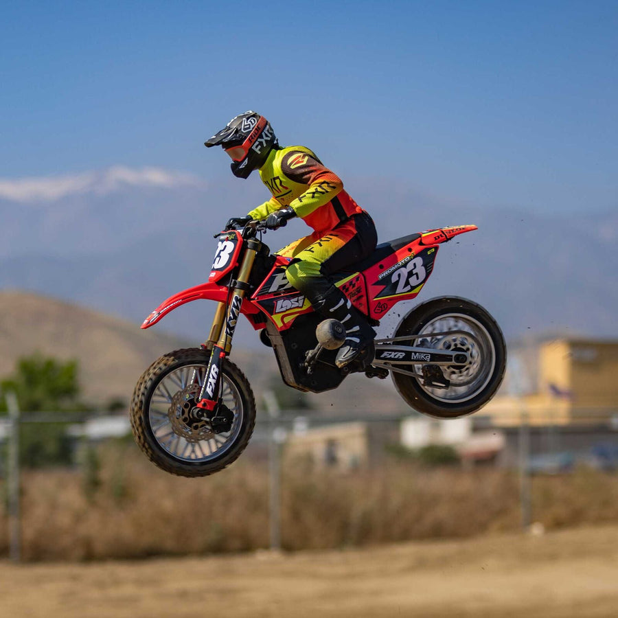 Losi 1/4 Promoto-MX Motorcycle RTR, FXR - RED - HeliDirect