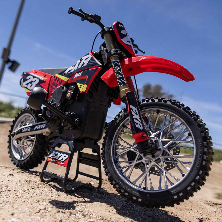 Losi 1/4 Promoto-MX Motorcycle RTR, FXR - RED - HeliDirect