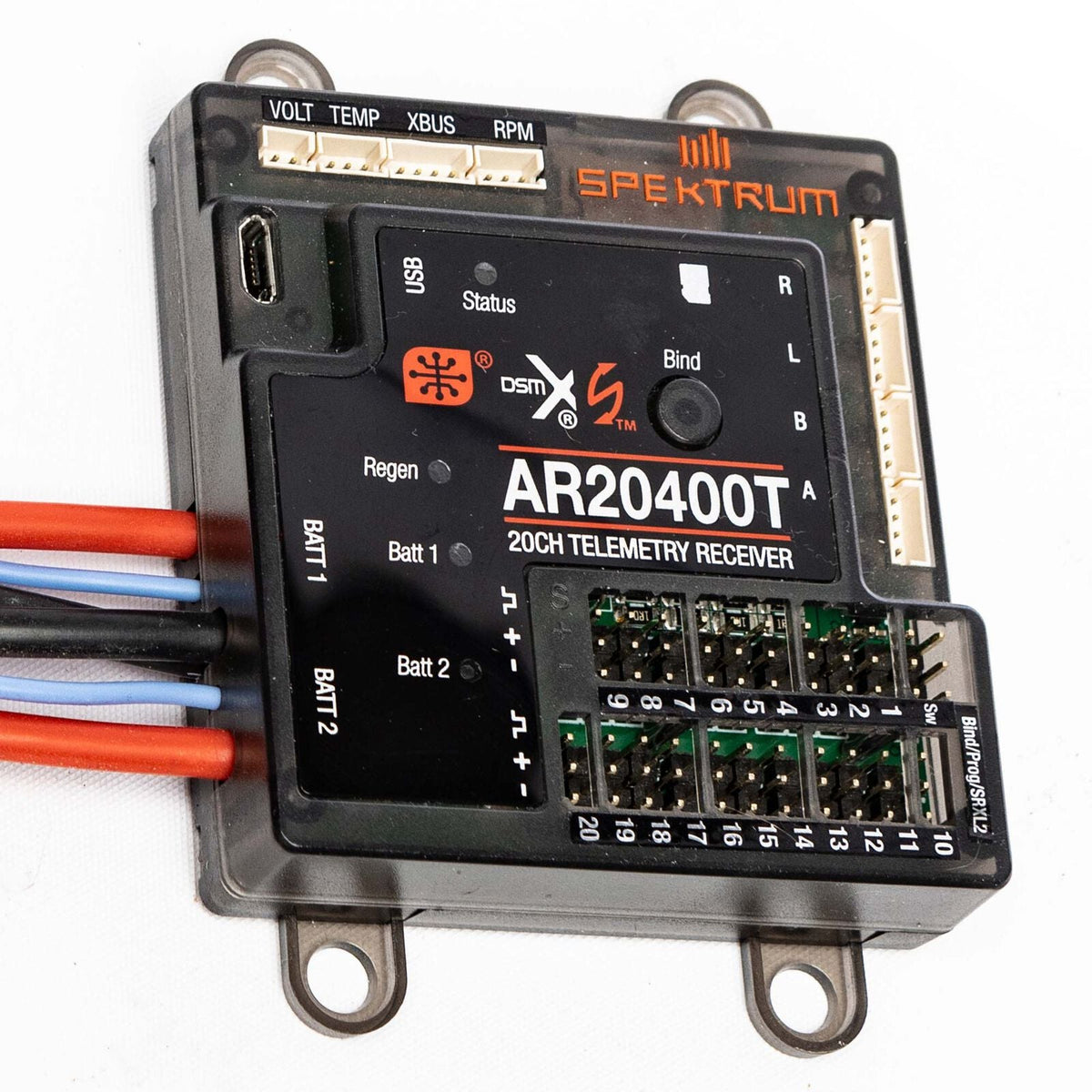 Spektrum AR20400T 20 Channel PowerSafe Telemetry Receiver - HeliDirect