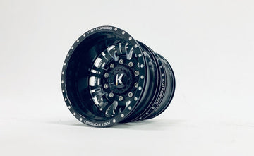 CKD0601 KG1 KD004 DUEL CNC Metal Front Dually Wheel (2 pcs, w/cap. decal & screws) - HeliDirect